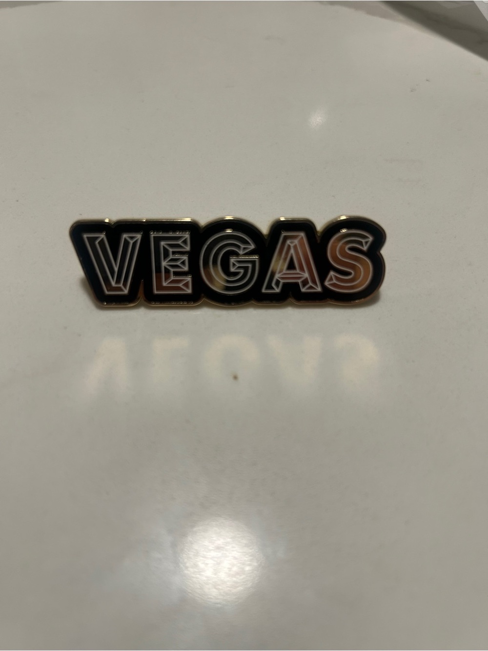 Starbucks Vegas Limited Edition Enamel Pin - Black and Gold Lettering